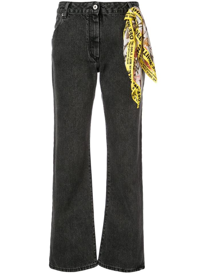 Off-white Foulard Belt Denim Jeans - Black
