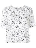 Equipment Printed Top, Women's, Size: Small, White, Silk