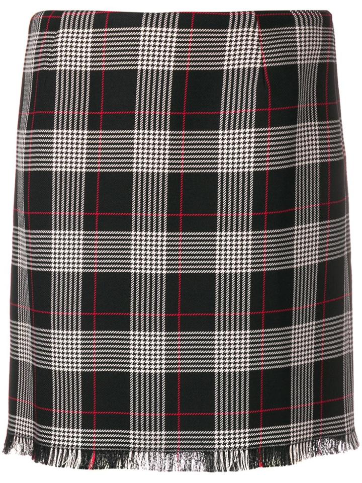 Pinko Silvio Tartan Skirt - Black