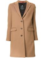 Loveless Classic Single Breasted Coat, Women's, Size: 36, Brown, Nylon/lambs Wool