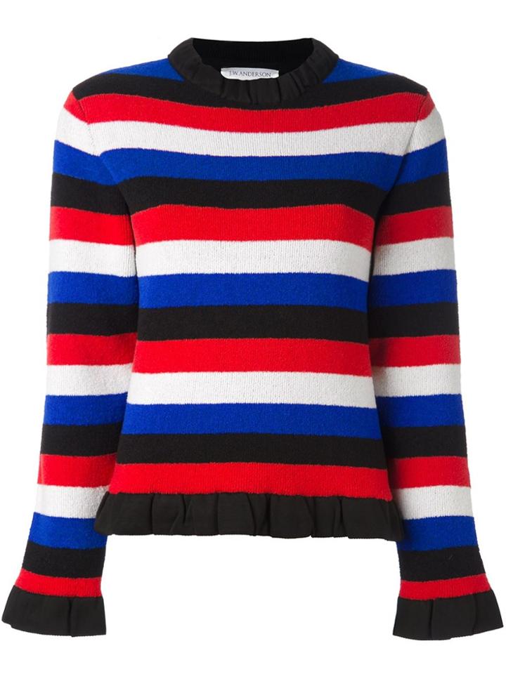 Jw Anderson Ruffle Trim Jumper - Multicolour