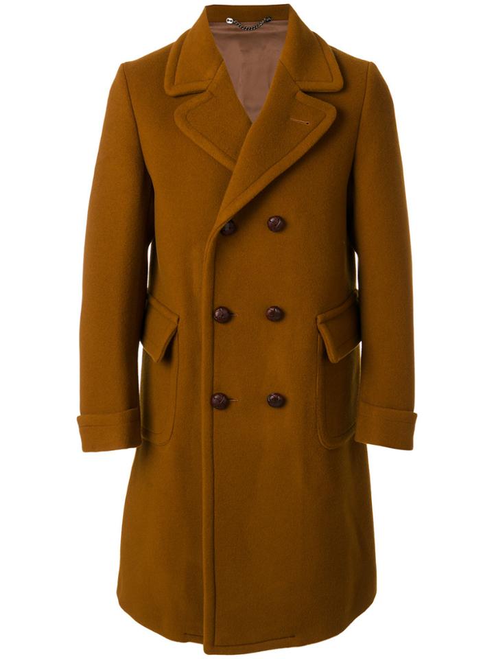 Doppiaa Double Breasted Coat - Brown