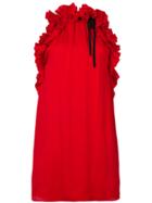 Gucci Ruffled Detail Dress - Red