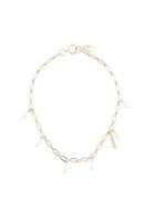 Justine Clenquet Lila Drop Pearl Choker - Silver