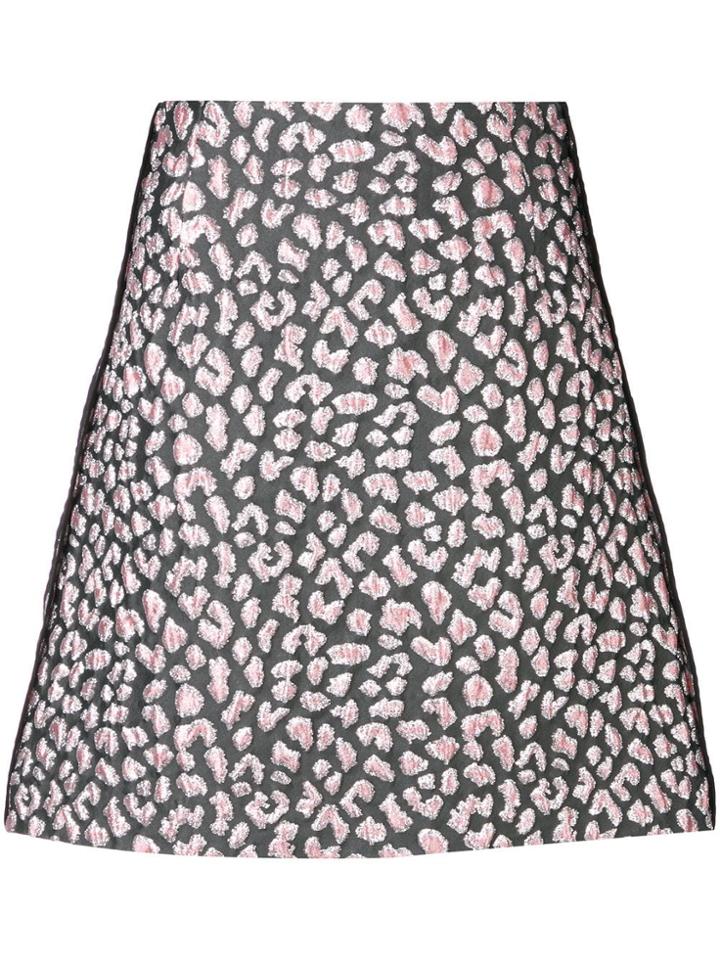 Dorothee Schumacher Decadent Leopard Mini Skirt - Grey