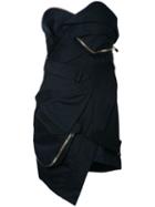 Alexandre Vauthier - Bustier Mini Dress - Women - Cotton - 40, Black, Cotton