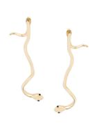 Federica Tosi Drop Snake Earrings - Metallic
