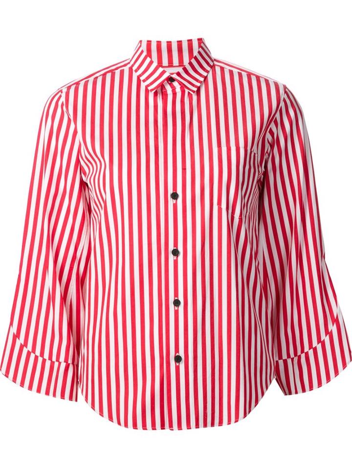 Toga Striped Shirt, Women's, Size: 36, Red, Cotton
