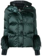 Moncler Grenoble Fur Cuffs Padded Jacket - Green