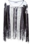 Aviù Sequin Sheer Blouse, Women's, Size: 42, Black, Polyamide