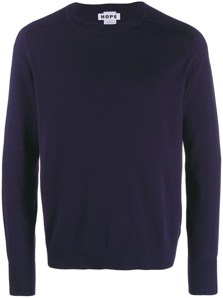 Hope Crew Neck Jumper - Blue