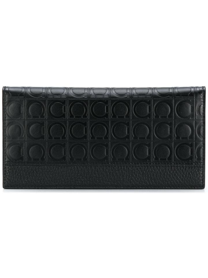Salvatore Ferragamo Firenze Gamma Long Wallet - Black