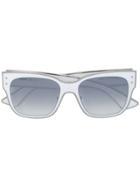 Moschino Eyewear Square Sunglasses - White