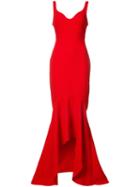 Cinq A Sept - Fitted Fishtail Hem Dress - Women - Polyester/spandex/elastane/viscose - 6, Red, Polyester/spandex/elastane/viscose