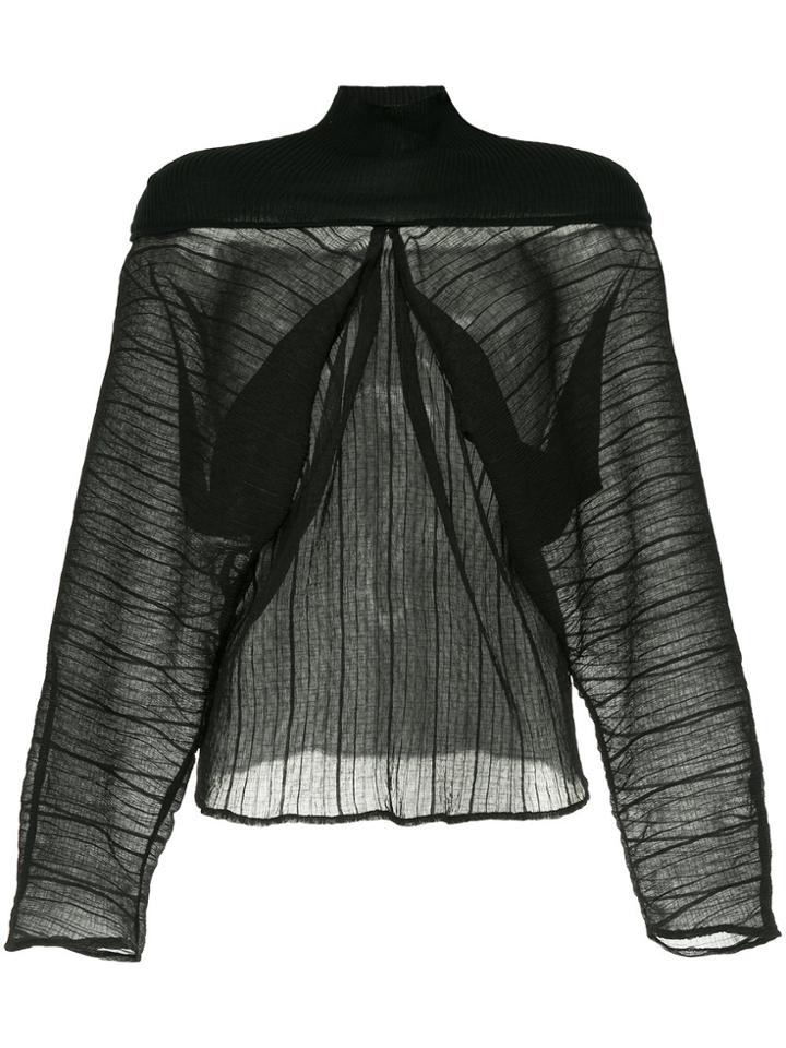 Christopher Esber Crinkle Turtleneck Tp - Black