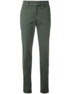 High Waist Chinos - Women - Cotton/spandex/elastane - 8, Green, Cotton/spandex/elastane, Tomas Maier