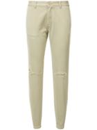 Saint Laurent Repaired Slim Chinos, Women's, Size: 26, Nude/neutrals, Cotton
