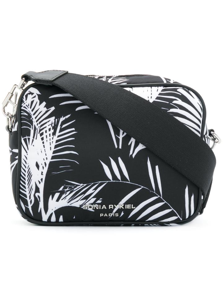 Sonia Rykiel Palm Print Camera Bag - Black