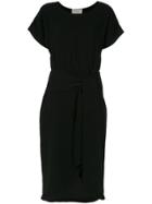 Lilly Sarti Tie Waist Midi Dress - Black