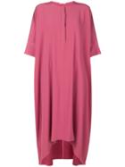 Agnona Flared Midi Dress - Pink & Purple
