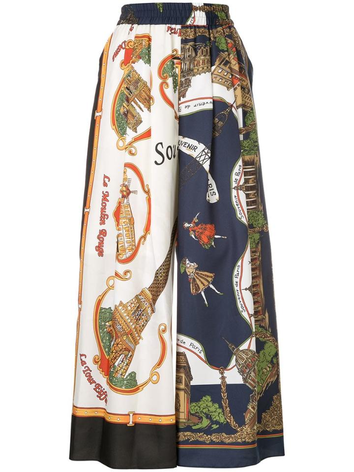 Maison Mihara Yasuhiro Printed Flare Trousers - Multicolour