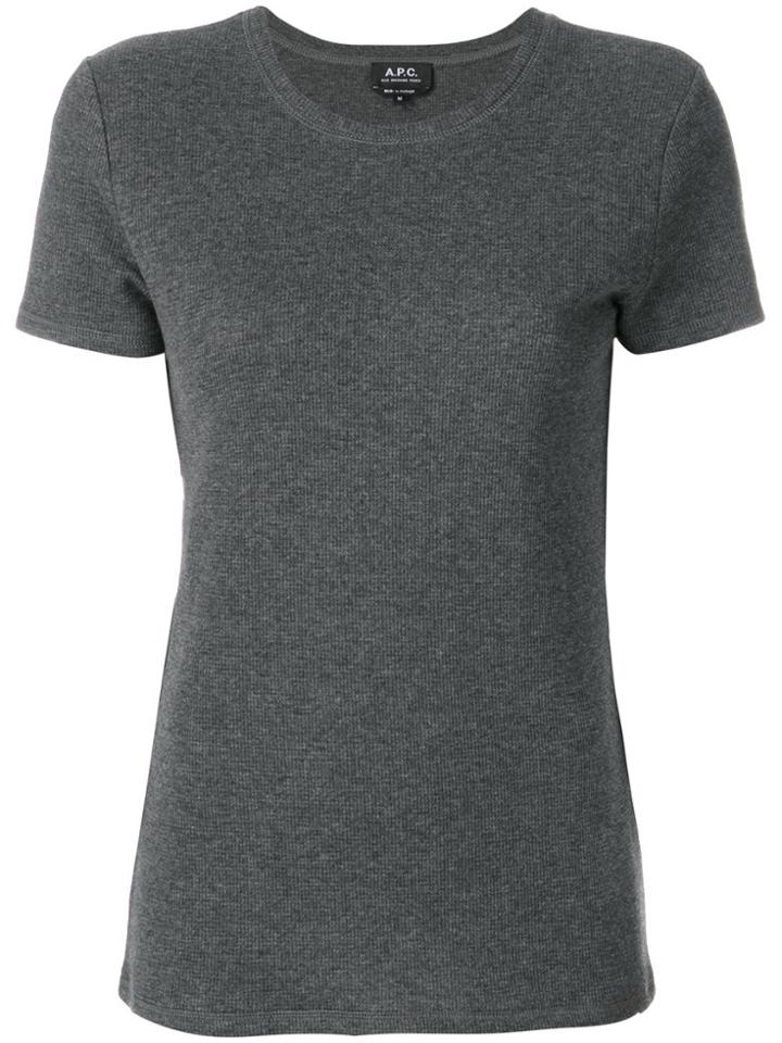 A.p.c. Ribbed T-shirt - Grey