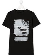 Diesel Kids Teen Graphic Print T-shirt - Black