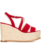 Paloma Barceló Crossover Strap Wedge Sandals