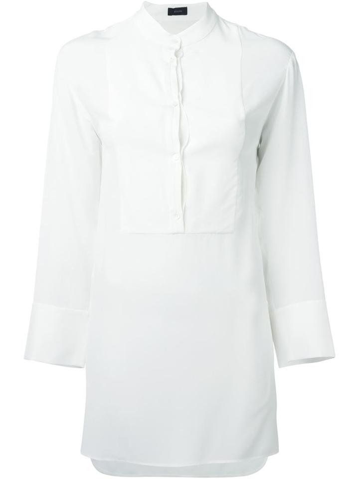 Joseph Band Collar Shirt, Women's, Size: 38, White, Silk