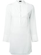 Joseph Band Collar Shirt, Women's, Size: 38, White, Silk