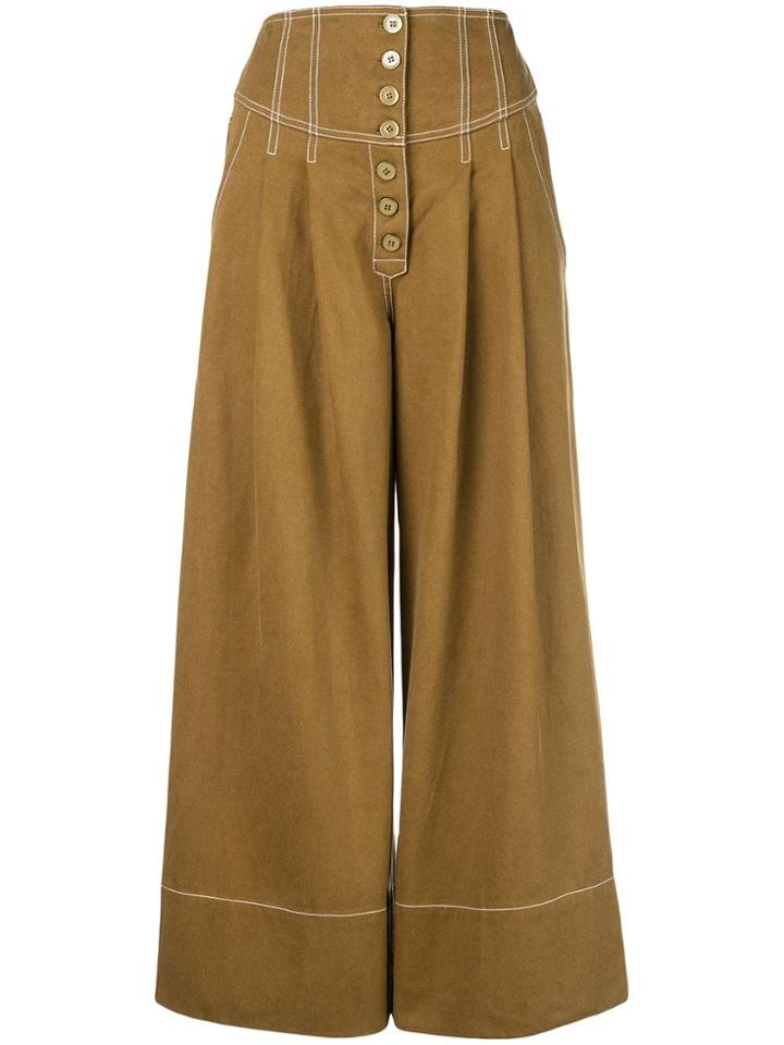 Ulla Johnson Brando Cropped Trousers - Green