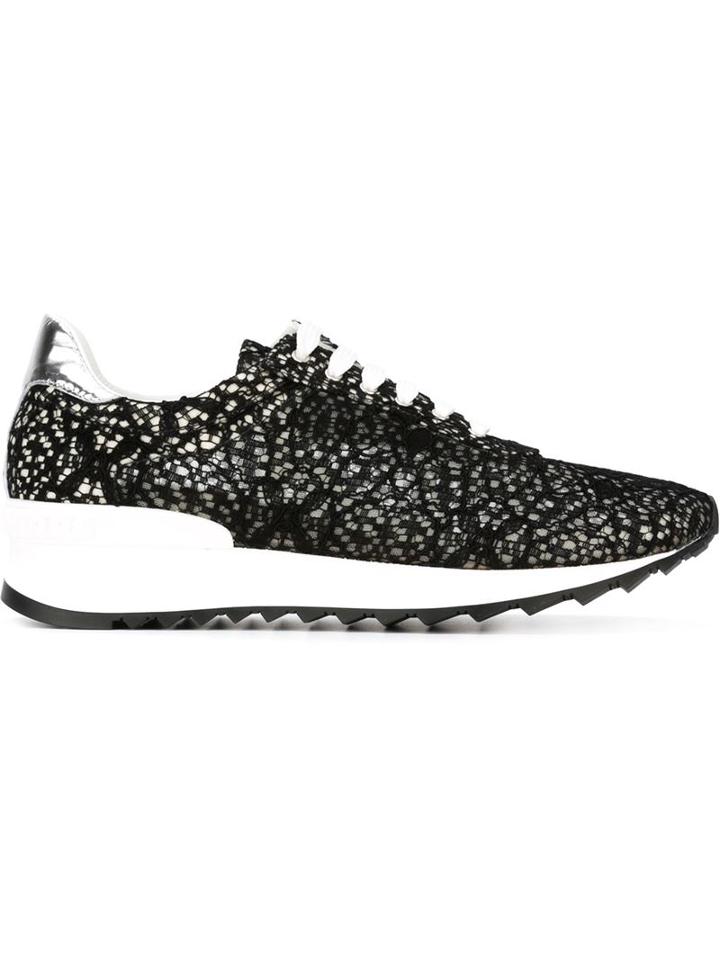 Casadei Lace Overlay Sneakers