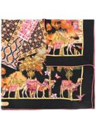 Salvatore Ferragamo Camel Print Scarf - Multicolour