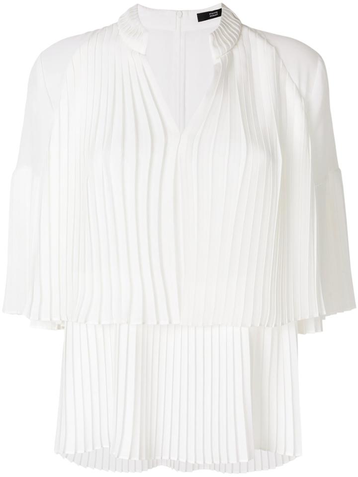 Steffen Schraut Pleated Shift Blouse - White