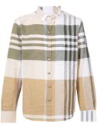 Moncler Gamme Bleu Button-down Plaid Shirt, Men's, Size: Iv, Nude/neutrals, Cotton