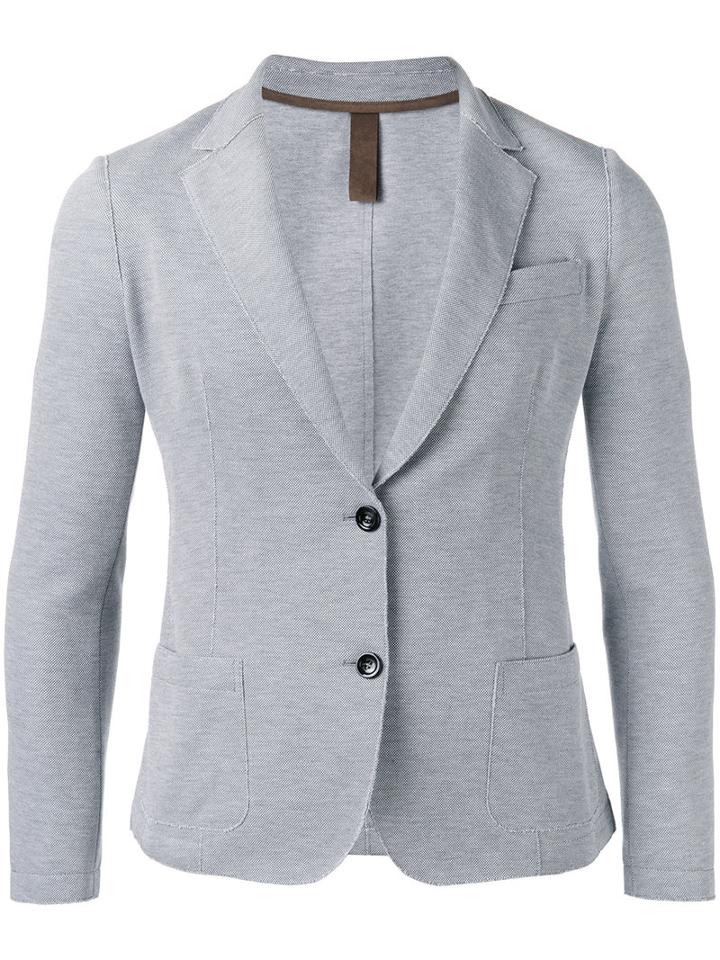 Eleventy Two Button Blazer, Women's, Size: 42, Grey, Cotton/nylon/spandex/elastane/viscose