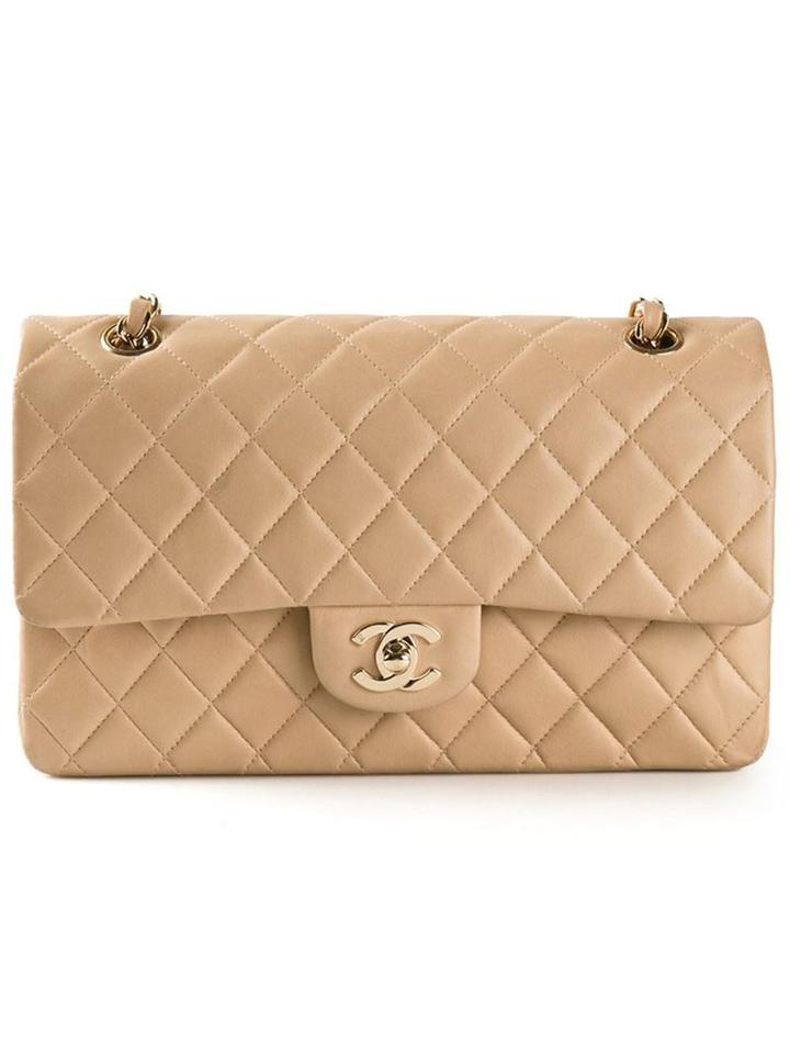 Chanel Vintage Medium Double Flap Bag, Women's, Nude/neutrals