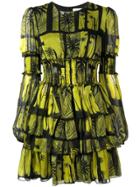 Fausto Puglisi Printed Ruffle Dress - Yellow