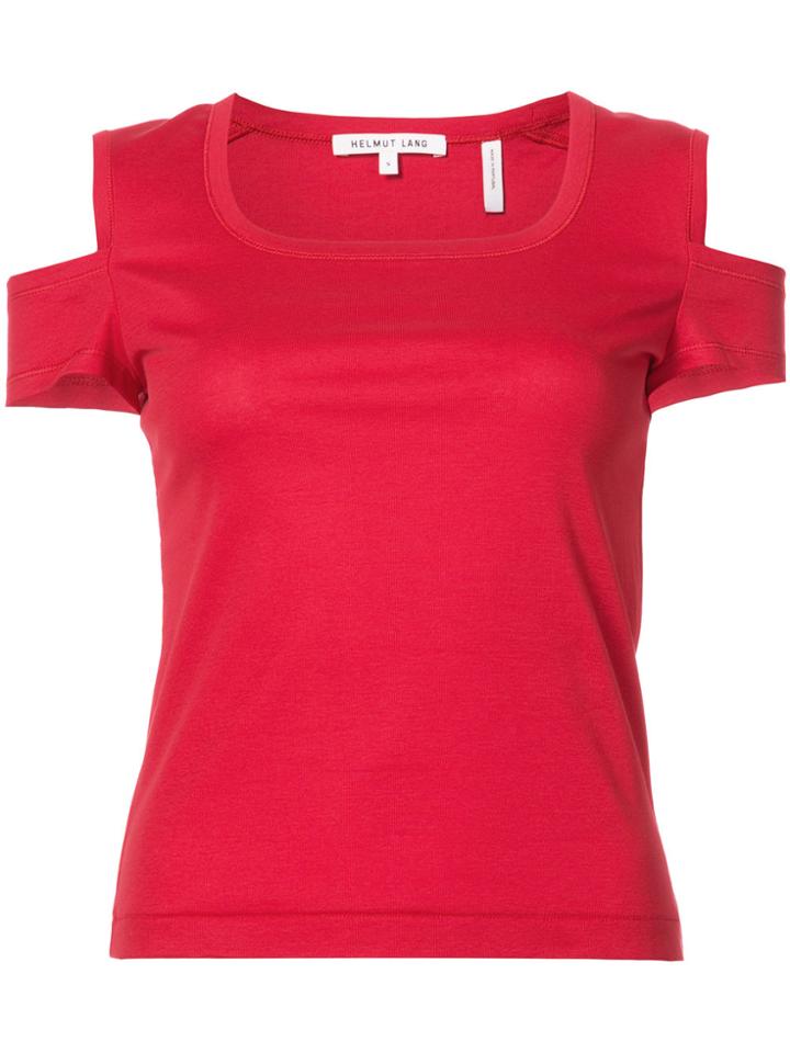 Helmut Lang Cut Out T-shirt - Red