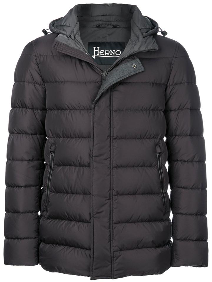 Herno Padded Hooded Jacket - Brown