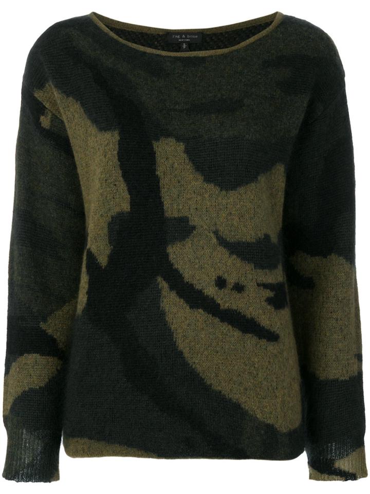 Rag & Bone Camouflage Pattern Jumper - Green