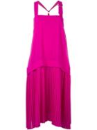 Kenzo Pleated Dress, Women's, Size: 36, Pink/purple, Polyester