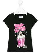 Moschino Kids Popcorn Print T-shirt, Size: 10 Yrs, Black
