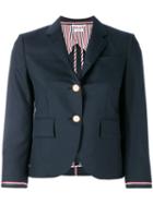 Thom Browne Two Button Blazer, Women's, Size: 46, Blue, Wool/silk