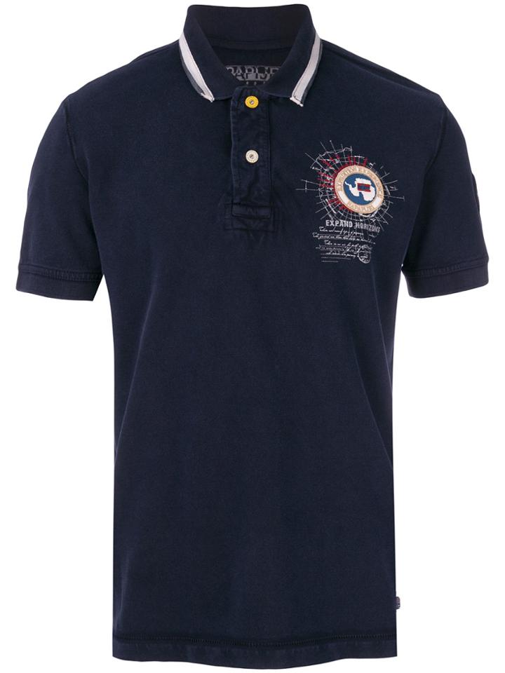 Napapijri Logo Patch Polo Shirt - Blue