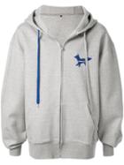 Ader Error Ader Error X Maison Kitsuné Zip-up Hoodie - Grey