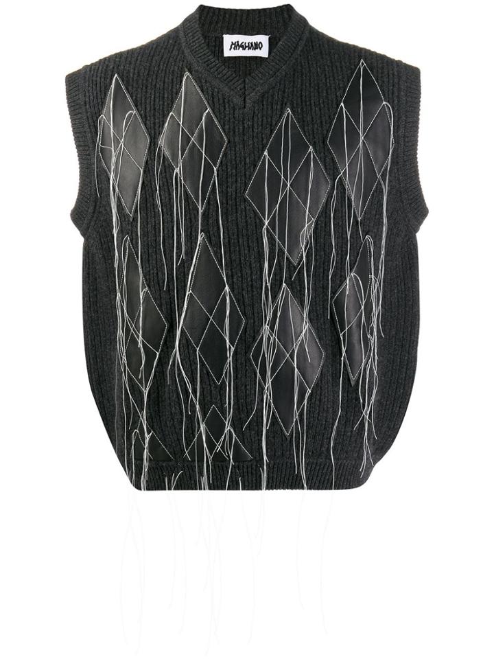 Magliano Arlecchino Knitted Vest - Grey