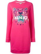 Kenzo Tiger Sweatshirt Dress, Women's, Size: Medium, Pink/purple, Cotton