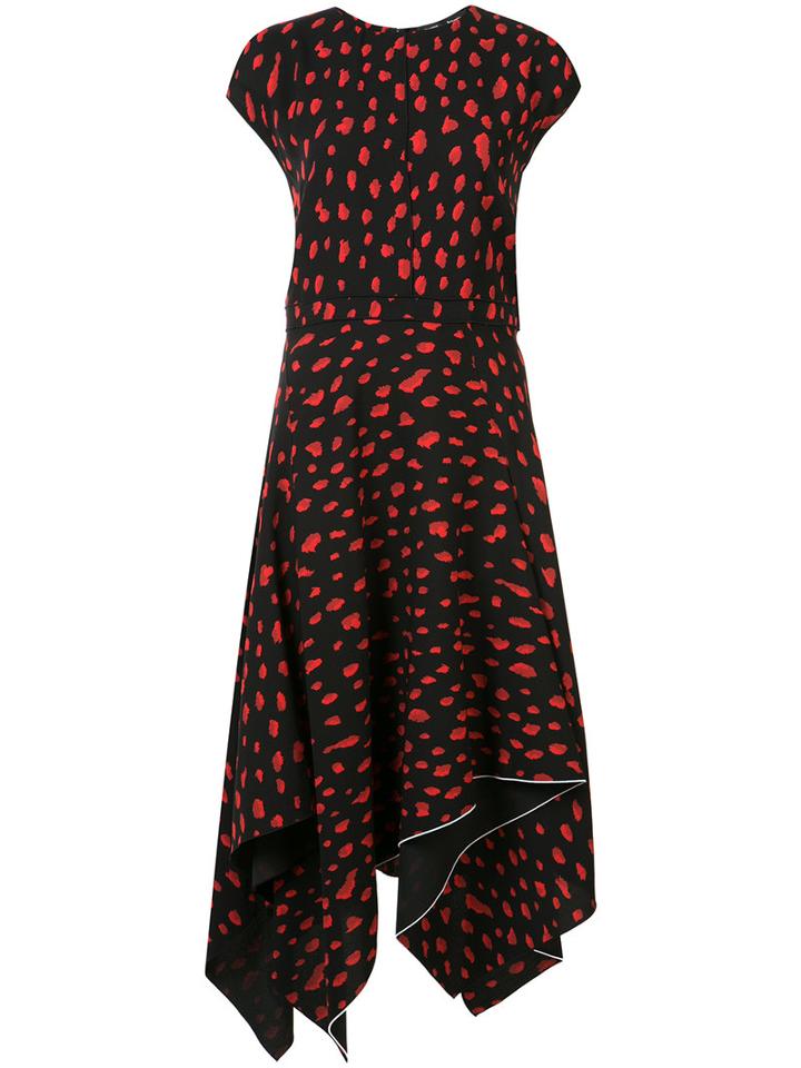 Proenza Schouler Patterned Day Dress, Women's, Size: 2, Black, Silk