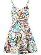 Jeremy Scott Scribbled Mini Dress